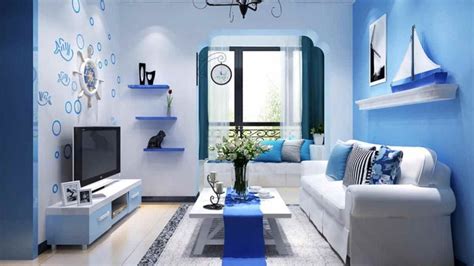 Ruang Tamu Warna Biru, Dekorasi untuk Kesan Adem, Bersih, dan Tenang